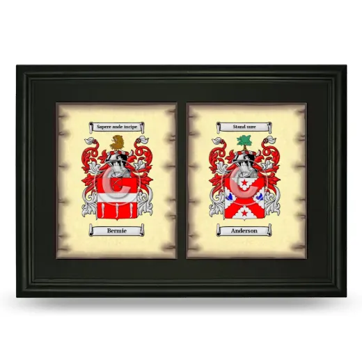 Double Coat of Arms Framed - Black
