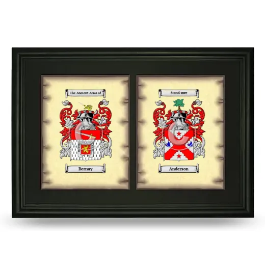 Double Coat of Arms Framed - Black