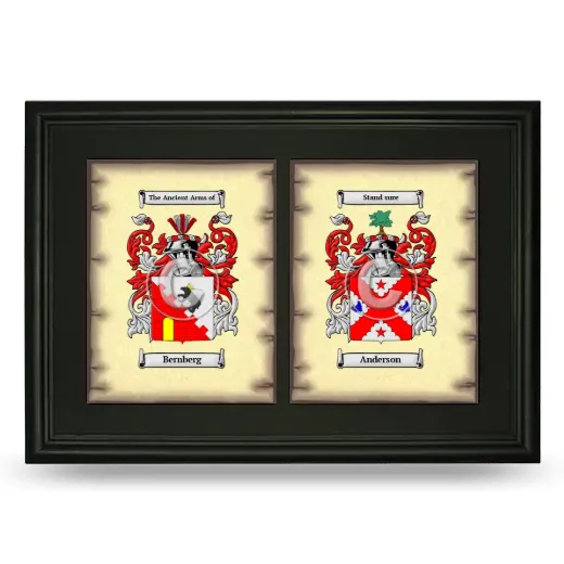 Double Coat of Arms Framed - Black