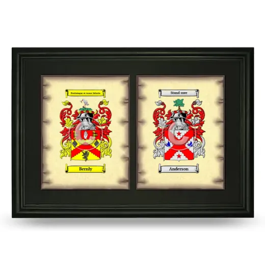 Double Coat of Arms Framed - Black