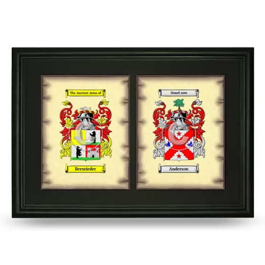Double Coat of Arms Framed - Black