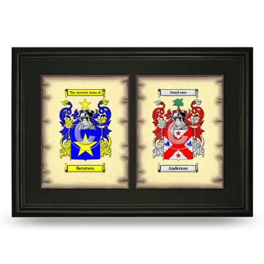 Double Coat of Arms Framed - Black