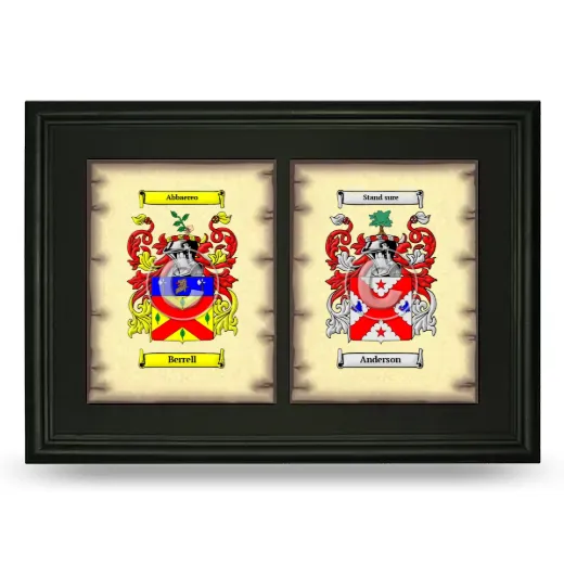 Double Coat of Arms Framed - Black