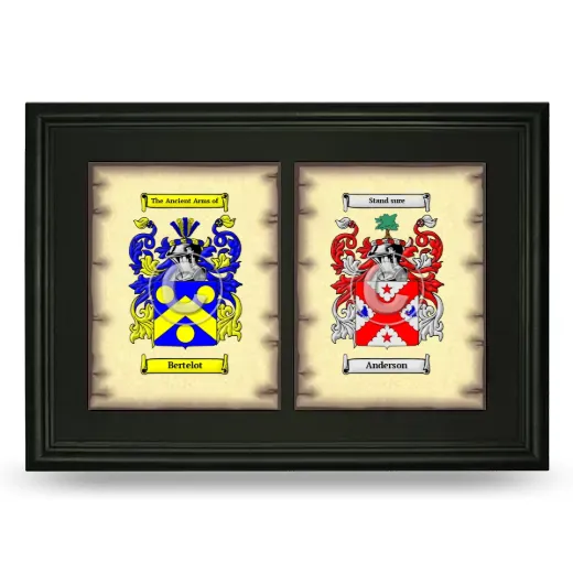 Double Coat of Arms Framed - Black