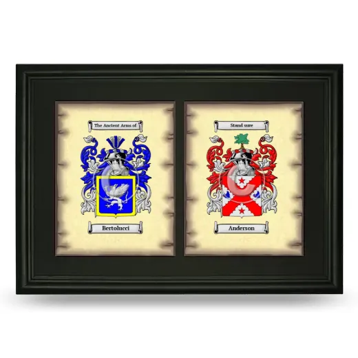 Double Coat of Arms Framed - Black