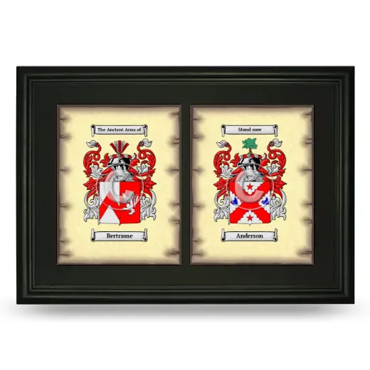 Double Coat of Arms Framed - Black