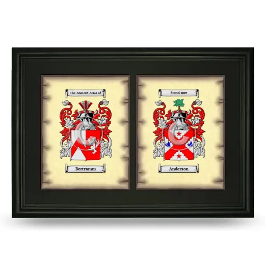Double Coat of Arms Framed - Black