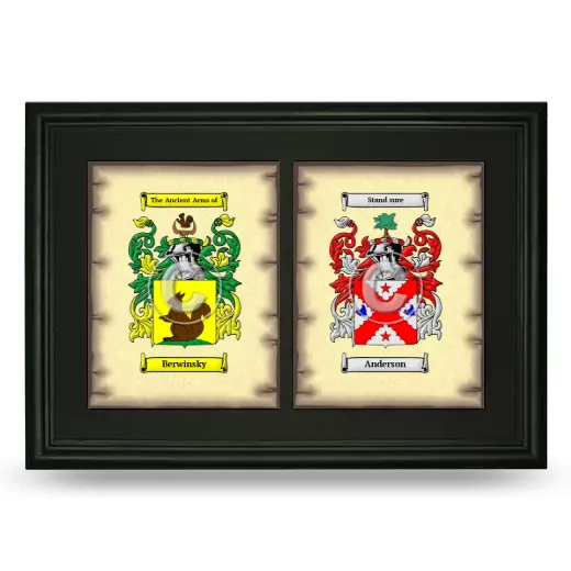 Double Coat of Arms Framed - Black