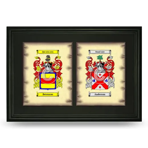 Double Coat of Arms Framed - Black
