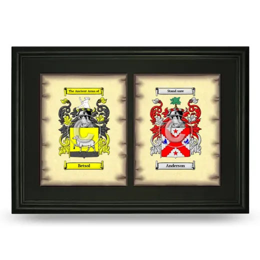 Double Coat of Arms Framed - Black
