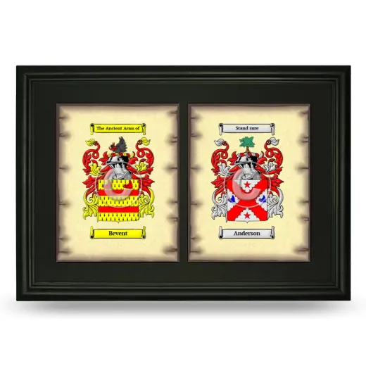Double Coat of Arms Framed - Black