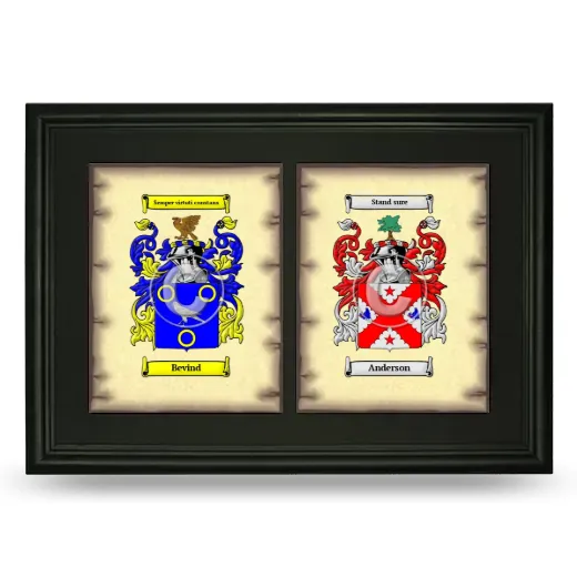 Double Coat of Arms Framed - Black
