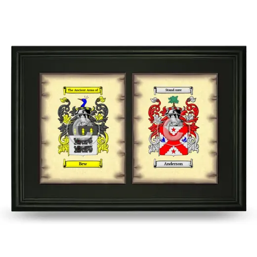Double Coat of Arms Framed - Black