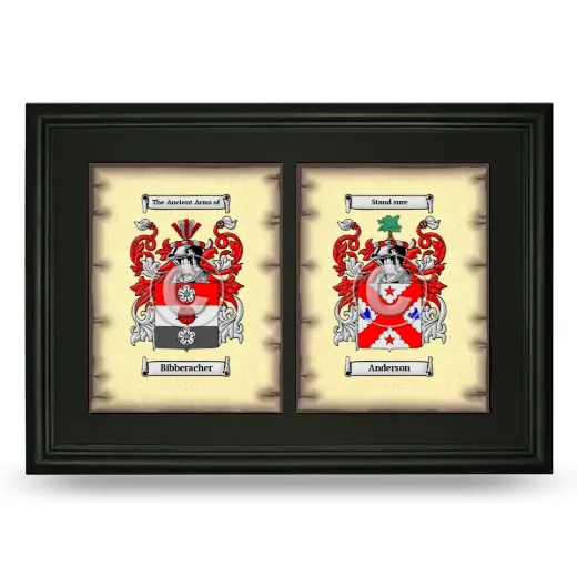 Double Coat of Arms Framed - Black