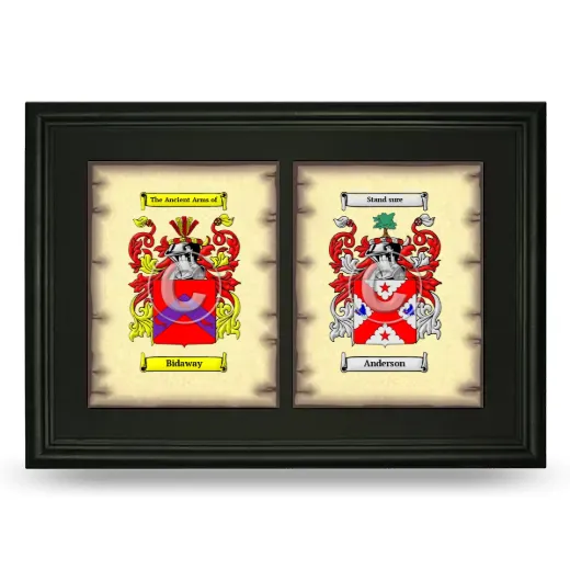 Double Coat of Arms Framed - Black