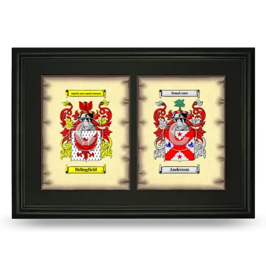 Double Coat of Arms Framed - Black