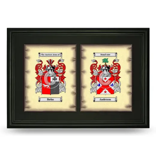 Double Coat of Arms Framed - Black