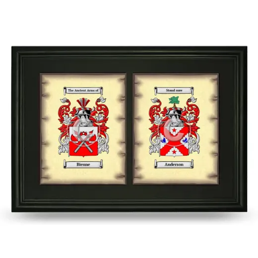 Double Coat of Arms Framed - Black