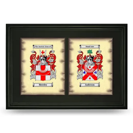 Double Coat of Arms Framed - Black
