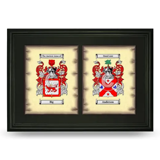 Double Coat of Arms Framed - Black