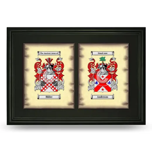 Double Coat of Arms Framed - Black