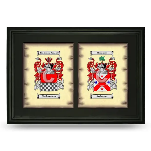Double Coat of Arms Framed - Black