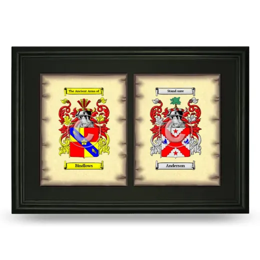 Double Coat of Arms Framed - Black