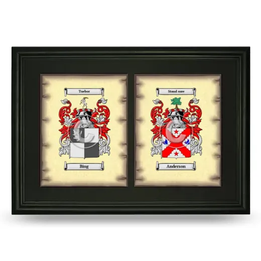 Double Coat of Arms Framed - Black