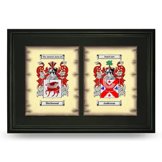 Double Coat of Arms Framed - Black