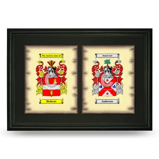 Double Coat of Arms Framed - Black