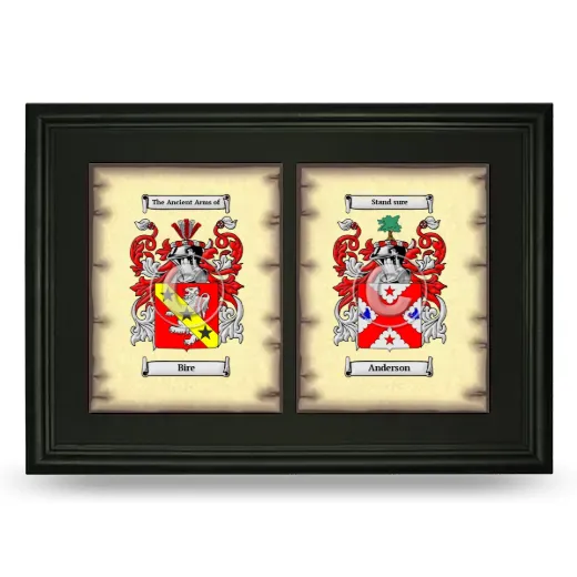 Double Coat of Arms Framed - Black