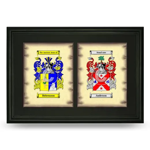 Double Coat of Arms Framed - Black