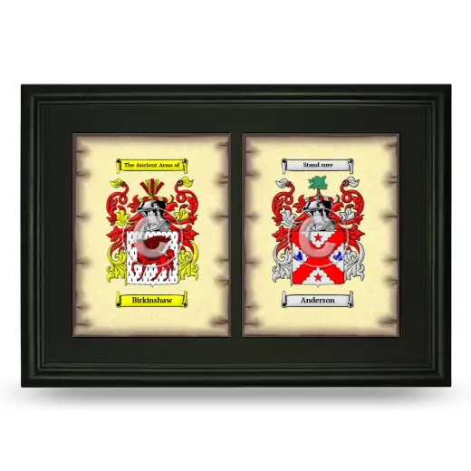 Double Coat of Arms Framed - Black