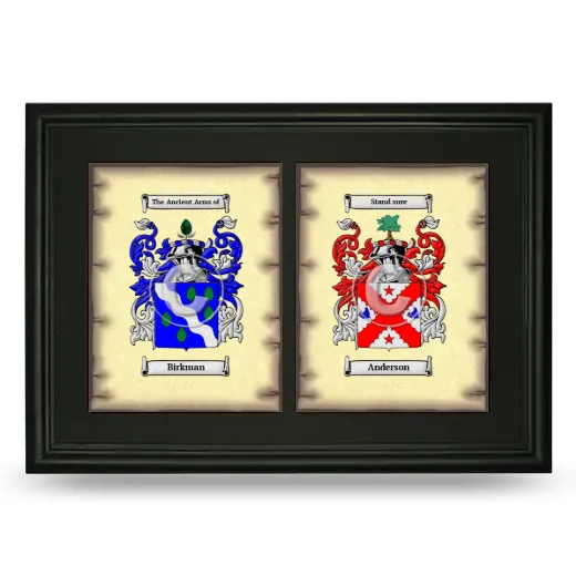 Double Coat of Arms Framed - Black
