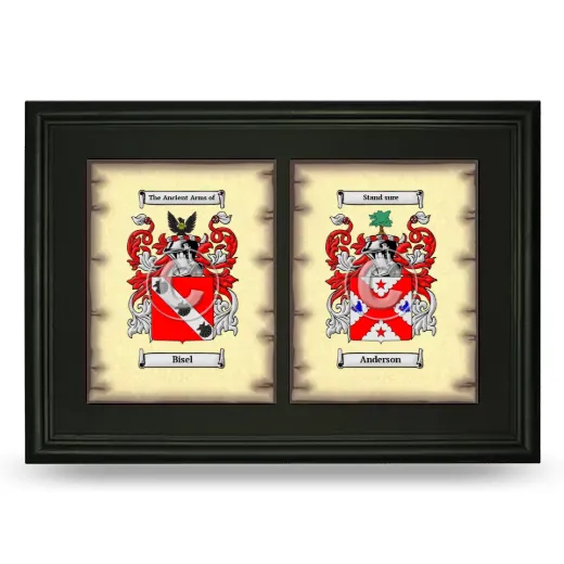 Double Coat of Arms Framed - Black