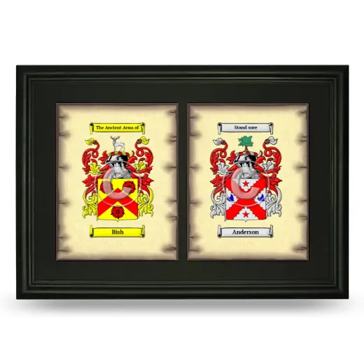 Double Coat of Arms Framed - Black