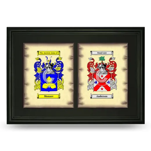 Double Coat of Arms Framed - Black