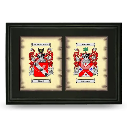 Double Coat of Arms Framed - Black