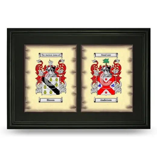 Double Coat of Arms Framed - Black