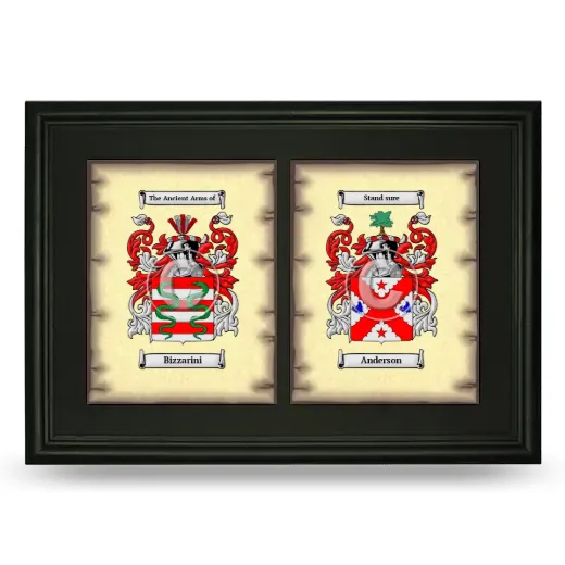 Double Coat of Arms Framed - Black