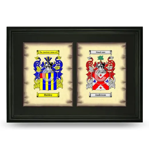 Double Coat of Arms Framed - Black