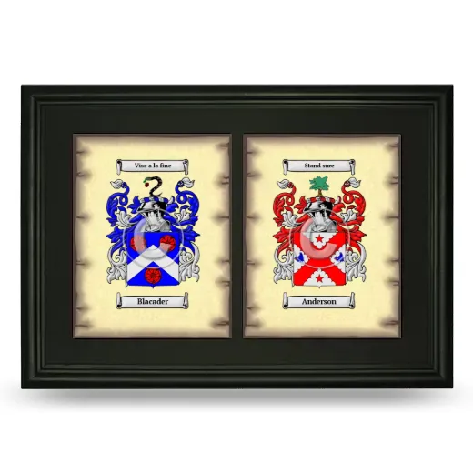 Double Coat of Arms Framed - Black
