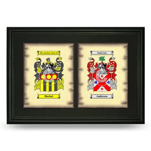 Double Coat of Arms Framed - Black
