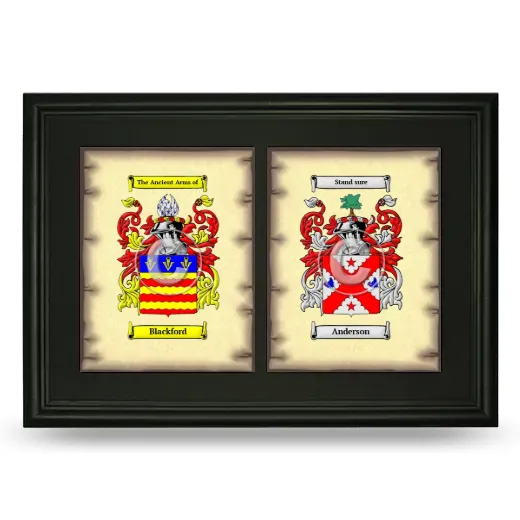 Double Coat of Arms Framed - Black
