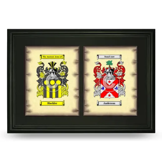 Double Coat of Arms Framed - Black
