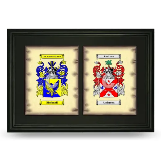 Double Coat of Arms Framed - Black