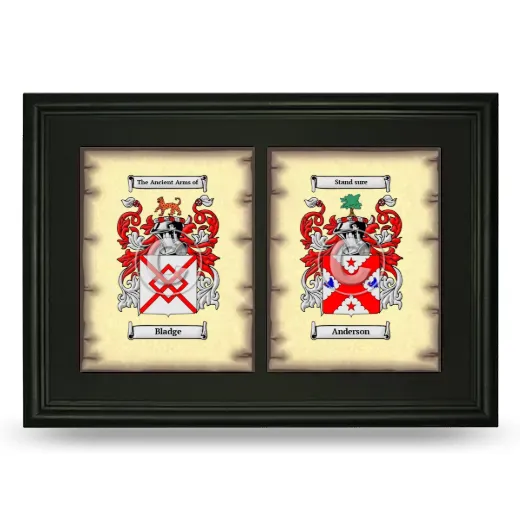 Double Coat of Arms Framed - Black