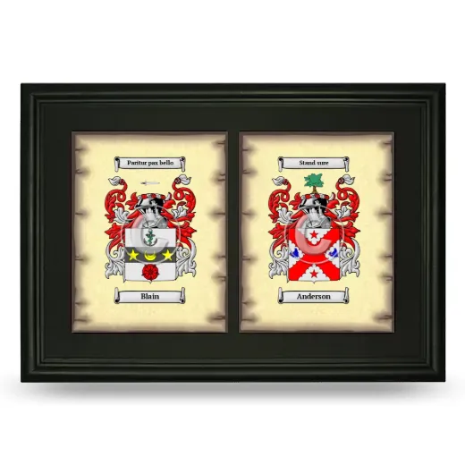 Double Coat of Arms Framed - Black
