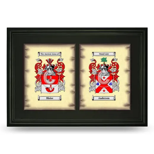 Double Coat of Arms Framed - Black