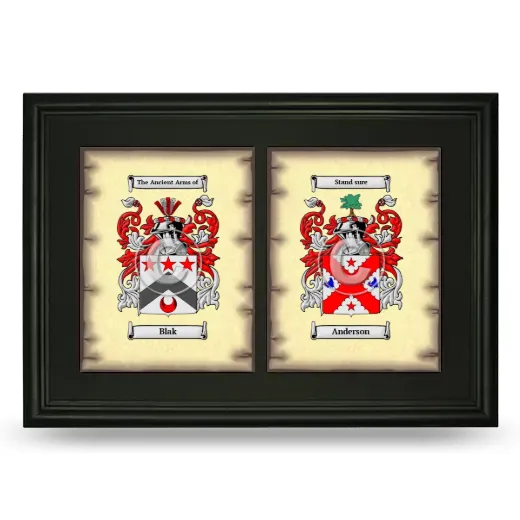 Double Coat of Arms Framed - Black